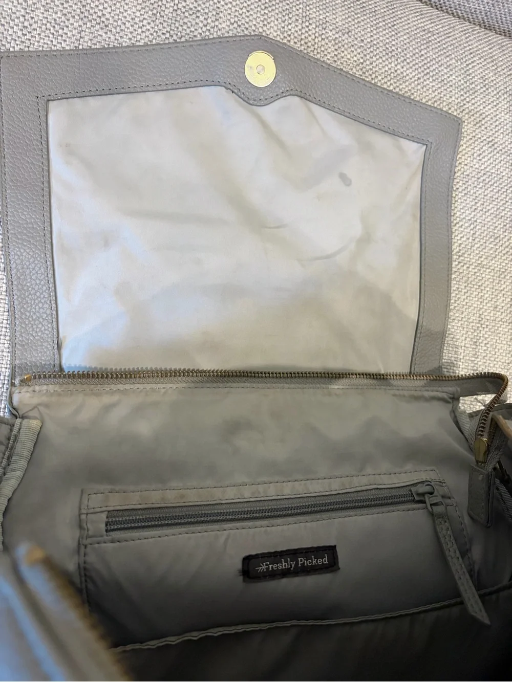Freshly Picked Classic Diaper Bag, Stone